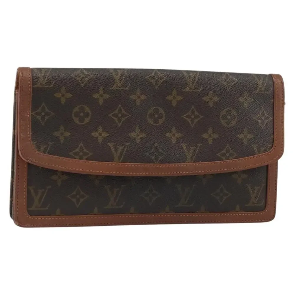 Louis Vuitton Monogram Pochette Dam GM Clutch Bag Brown